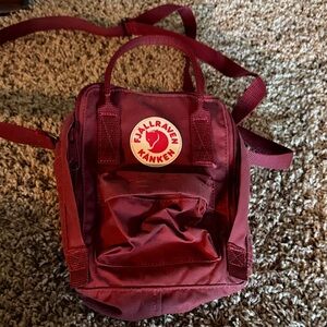 Fjallraven Kanken Mini Backpack in Burgundy